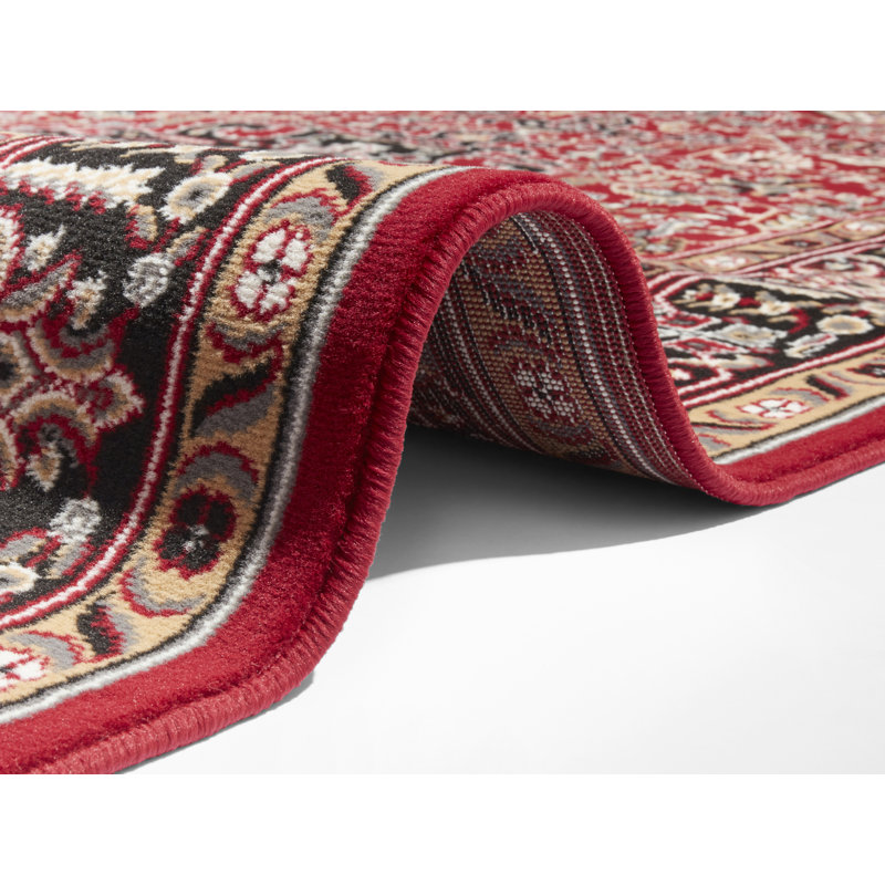 Skazar Isfahan Tufted Red Rug, Rectangle 80cm x 150cm