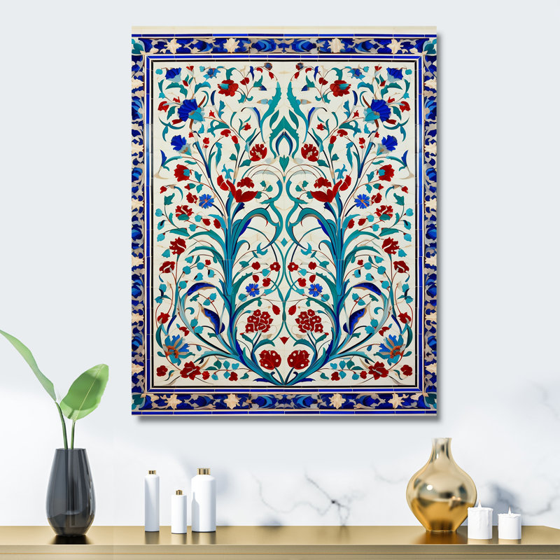 Porte bleue II marocain, H 32 po x l 16 po x P 1 po