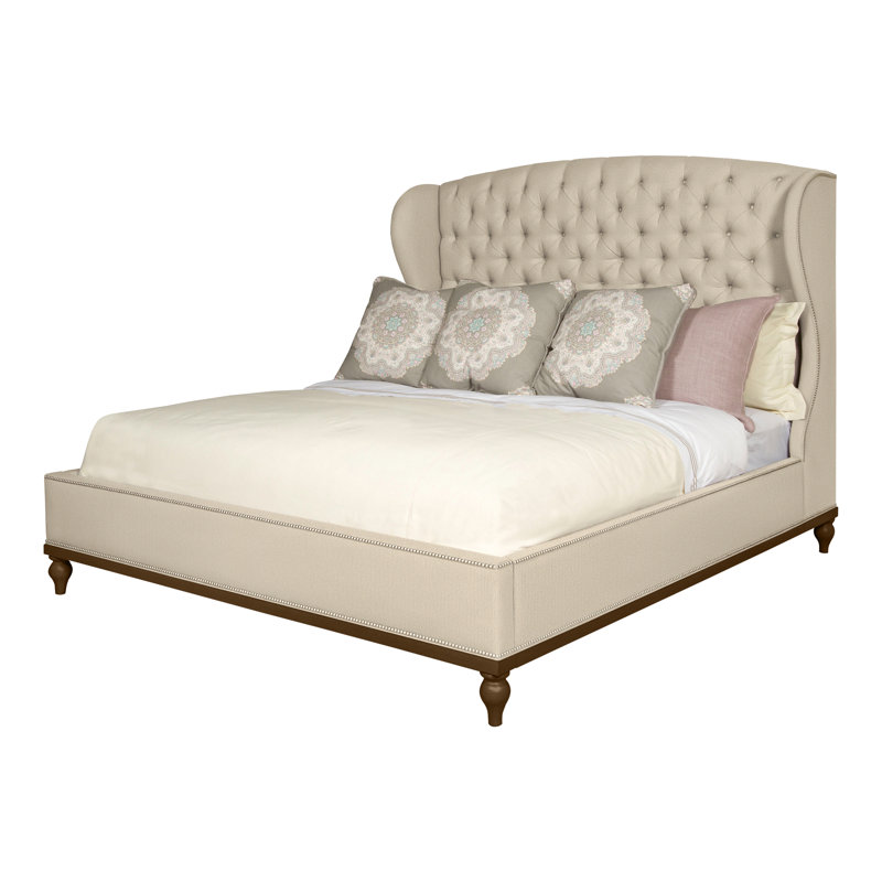 Emma Queen Upholstered Panel Bed, Navajo, Yes, Tuck Linen
