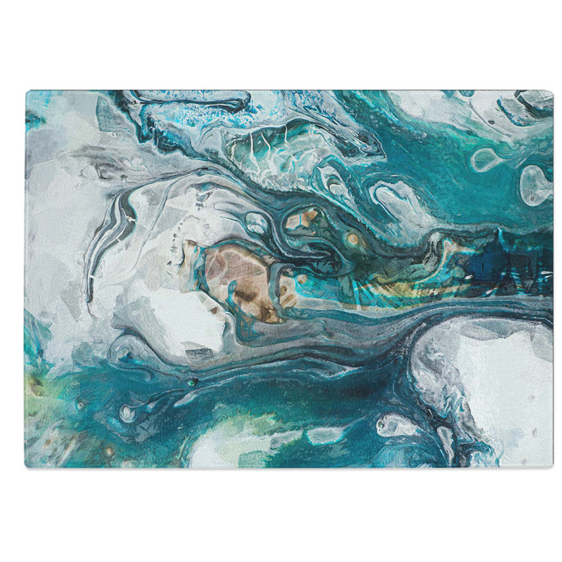 Glass Imagine The Story in Abstract Chopping Board, 28.5 cm W x 20 cm L