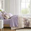 Lit taupe à motif floral dans un sac avec édredon et draps, 1 taie décorative, drap plat, taie d'oreiller ajustée, édredon en microfibre, motif de losanges assorti à l'aquarelle, rembourrage, lavable et doux