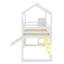 Lit mezzanine simple en bois avec glissade, tablettes et lumière-1500881408