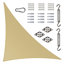 Colourtree Triangle Sun Shade Sail with Installation Hardware Kit