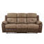 Canapé inclinable double moelleux en microfibre brun