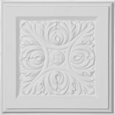 Endurathane Odessa Plinth Block, 5 1/4"W x 5 1/4"H x 1 1/4"P, Factory Primed