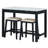 Modern Bar Dining Table Set With Storage Drawers And Padded Stools-105849878