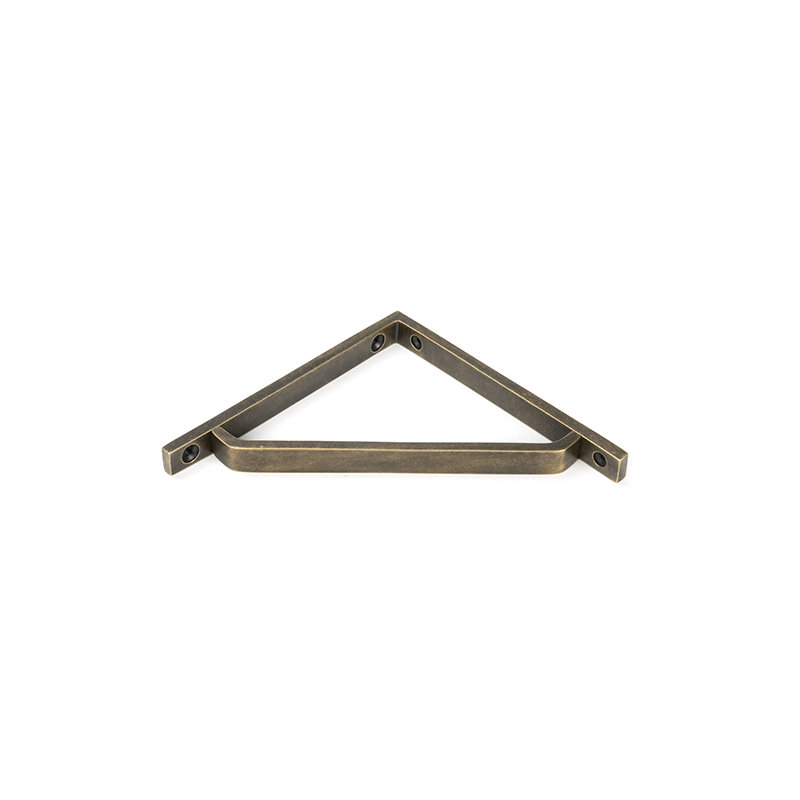 Barton Shelf Bracket, Burnished Brass, 15cm H x 5.9cm W x 1.5cm D