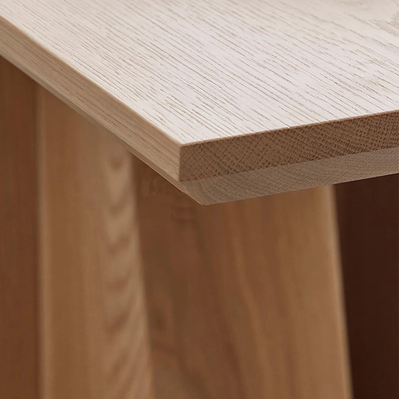 Table de salle à manger simple en bois de frêne, H 29,53 po x L 55,12 po x l 31,5 po