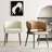 Expandable White Sintered Stone Dining Table And Chair Set-1702720407-1702720405