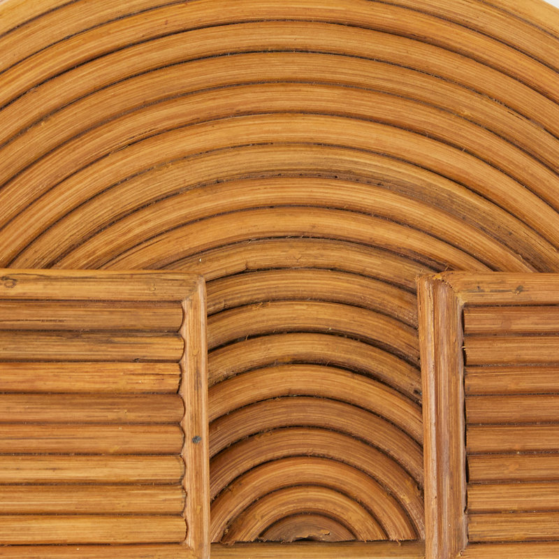 Cypress Free Form Rattan Mirror