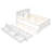 Full Size Platform Bed With Storage Headboard, Usb, Twin Size Trundle And 3 Drawers-1912920593