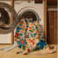  Washable Flower Garland Farm Area Rug-265450363