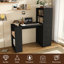 Bureau d'ordinateur avec prise électrique, bureau avec 3 tiroirs coulissants et 4 niveaux de rangement