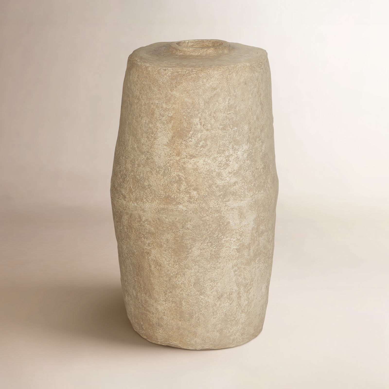 Harlingen 33'' Handmade Paper Floor Vase, Beige