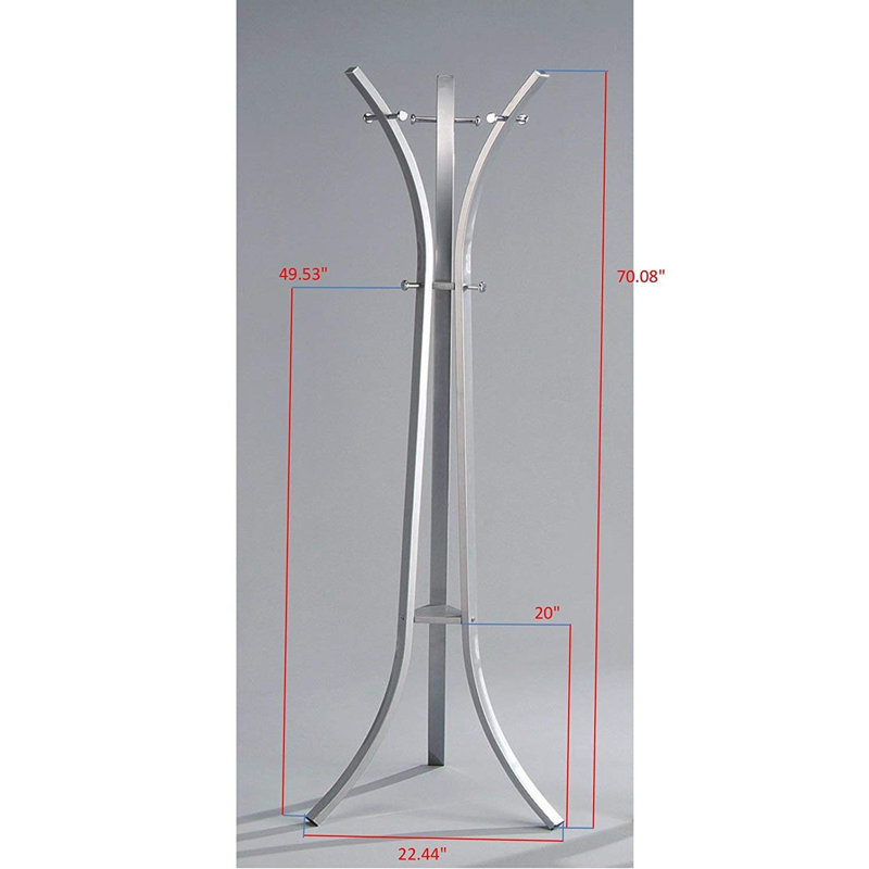 Portemanteau autoportant en métal Lauran, Argent