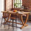 Fir Dining Table with Wood Base