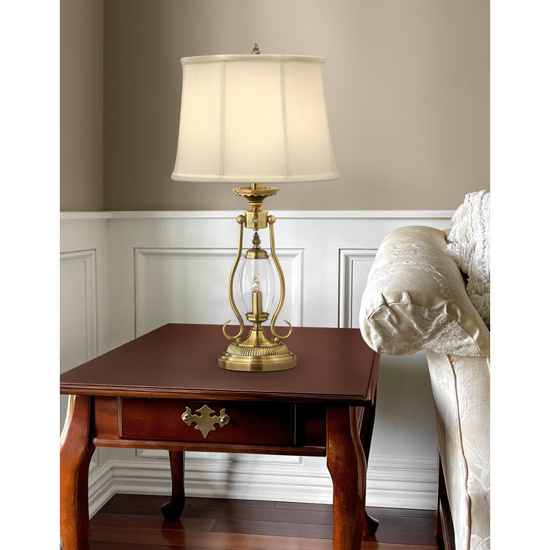 Revere 27" Satin Antique Brass Table Lamp