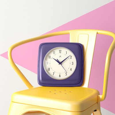 Orrwell Square Plastic Wall Clock 9.25 Inches