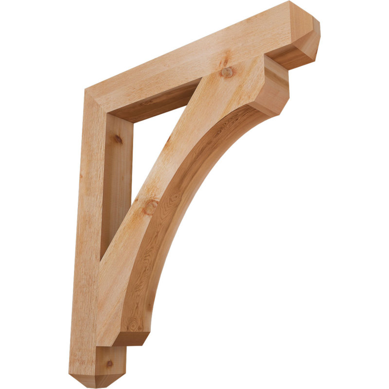 H 6'' W D Wood Bracket / Corbel, 48" H x 6" W x 42" D, Western Red Cedar