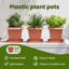  Square Flower Pot 24 Pcs  Plastic-1015413501-1015413488
