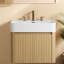 Meuble-lavabo moderne en bois flottant de 24 po (doit inclure le meuble-lavabo et le lavabo) avec rangement-1420417301