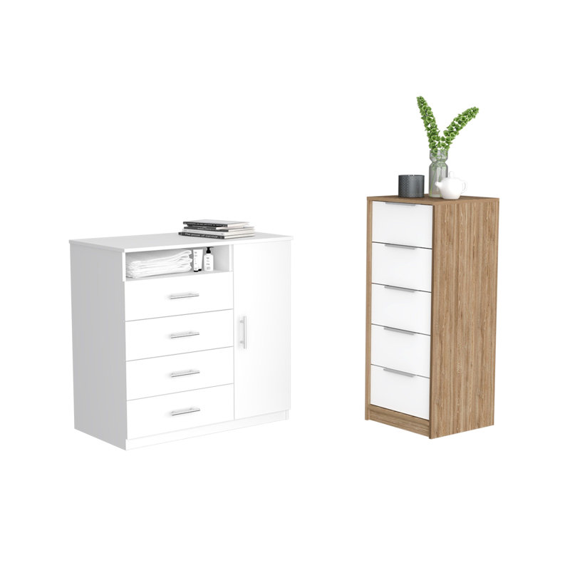 Piece Bedroom Set, White/Pine