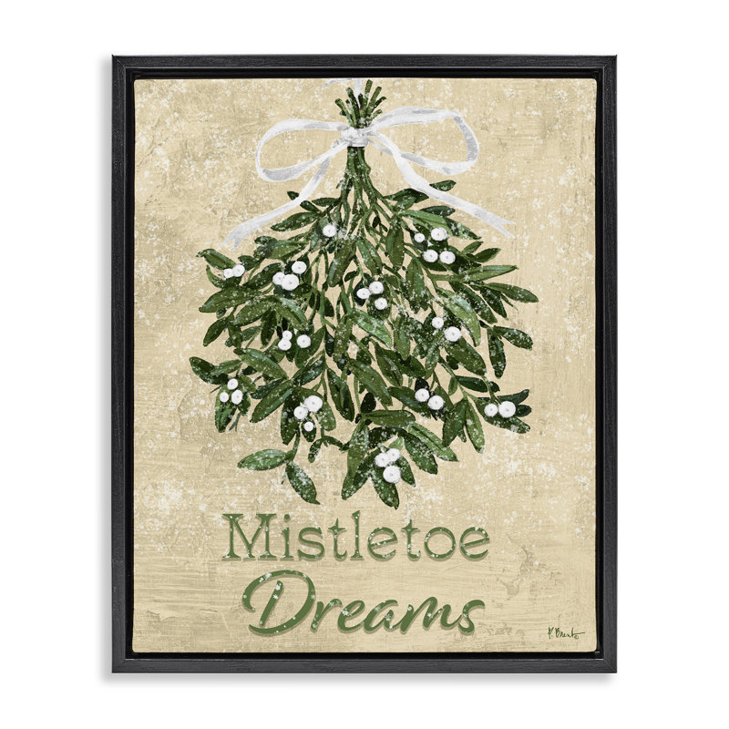 Cadre flottant rustique Mistletoe Dreams, design par Paul Brent, Cadre flottant noir de jais, H 21 po x l 17 po
