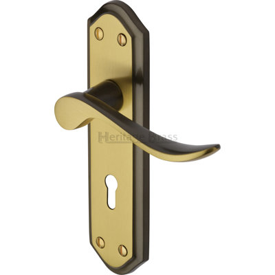 Heritage Brass Heritage Door Handle Lever Lock Sandown Design