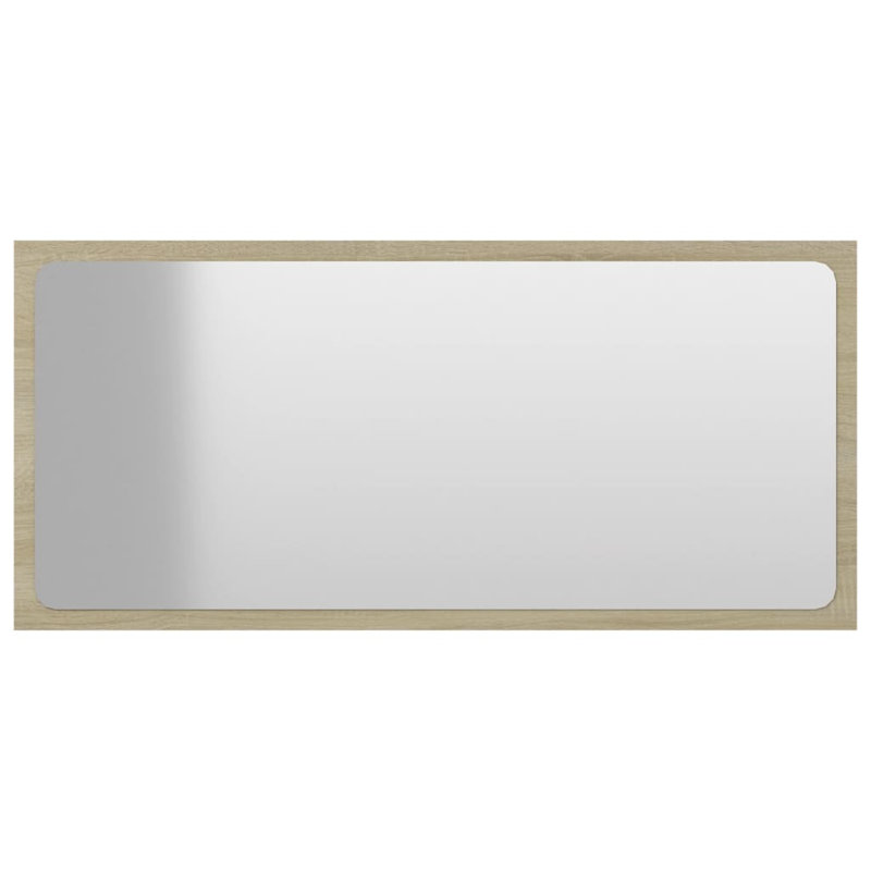 Miroir de salle de bain avec miroir de salle de bain, Chêne Sonoma, 14,5 po x 31,5 po