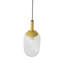 Luminaire suspendu pour îlot de cuisine moderne Kirkley - peinture dorée - transparent