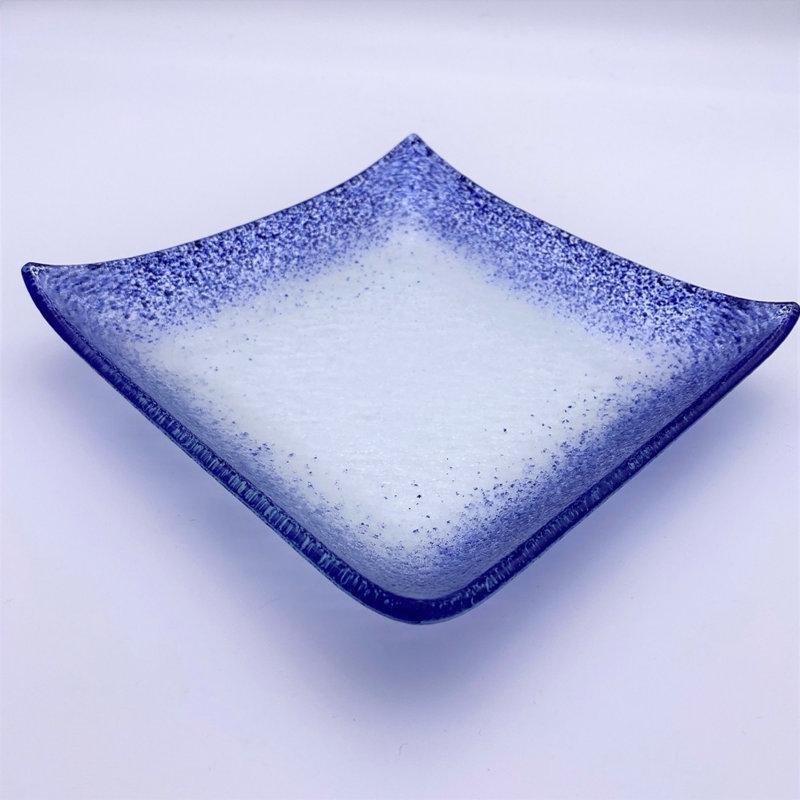 Aleydis 16cm Dessert Plate, Clear/Blue