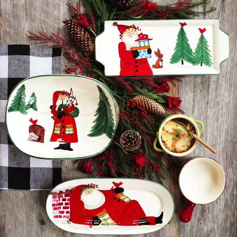 Old St. Nick Earthenware Platter