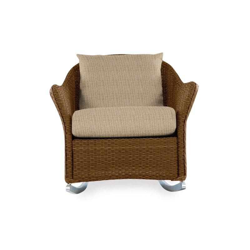 Weekend Retreat Outdoor Rocker Chair, Flagship Lapis Sunbrella®, Bark