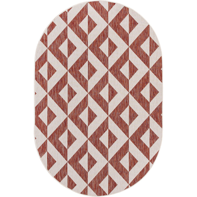 Tapis rouge d'extérieur, Ovale 5 pi 3 po x 8 pi