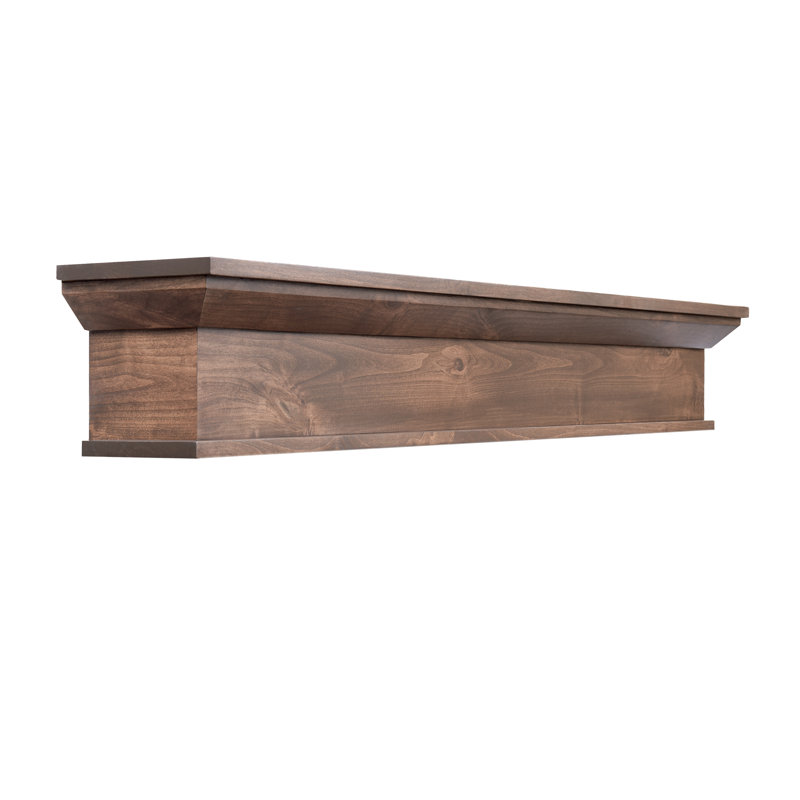 Hiromichi Fireplace Mantel, Brown Wood, 48"