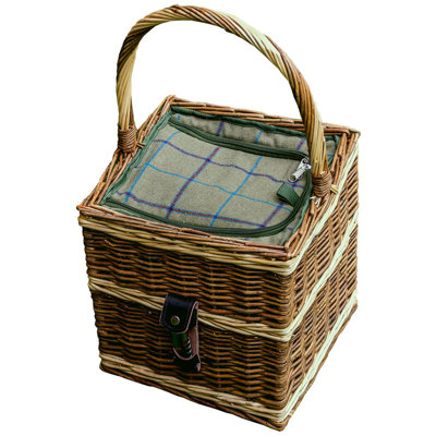 Wicker Picnic Basket with Fitted Cooler