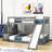 Evika Twin over Twin Wood Bunk Bed with Slide-237575397