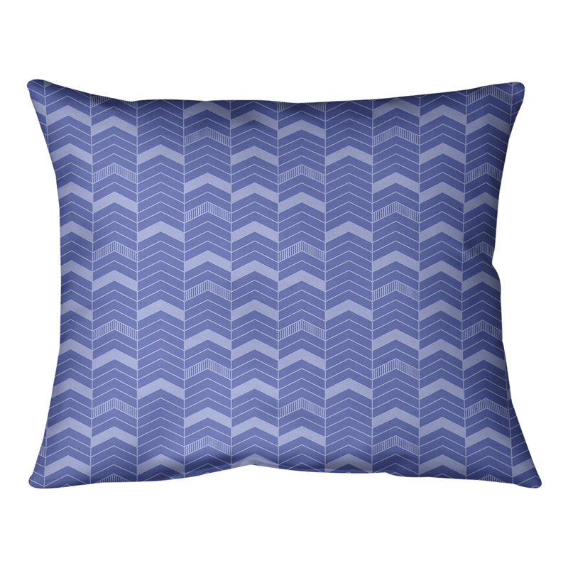 Coussin Rhonda, Duvet / Plumes, H 10 po x l 14 po, Bleu