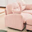 Canapé modulaire à quatre places en chenille rose avec combinaison flexible, mousse haute densité, coussins, 2 coussins décoratifs pour chambre à coucher, aménagement, éponge de résilience, espaces de lecture