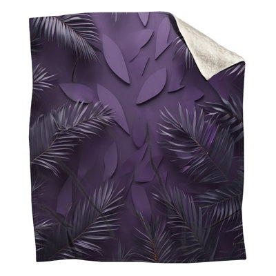 Couvertures de feuilles de palmier mauves