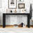 Modern Striped Console Table - Stylish MDF, Functional & Sturdy-290595889