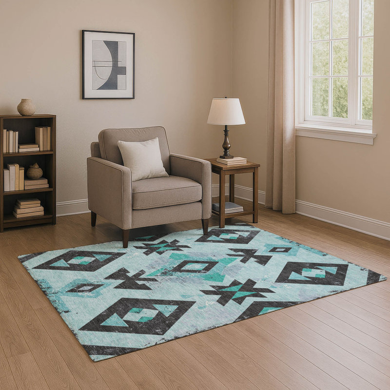 Tapis Aztec Fairwood Premium lavable à la machine AMF1882, Rectangle 10 pi x 14 pi