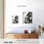 Poodle Face noir et blanc - reproduction sur toile tendue-574332166