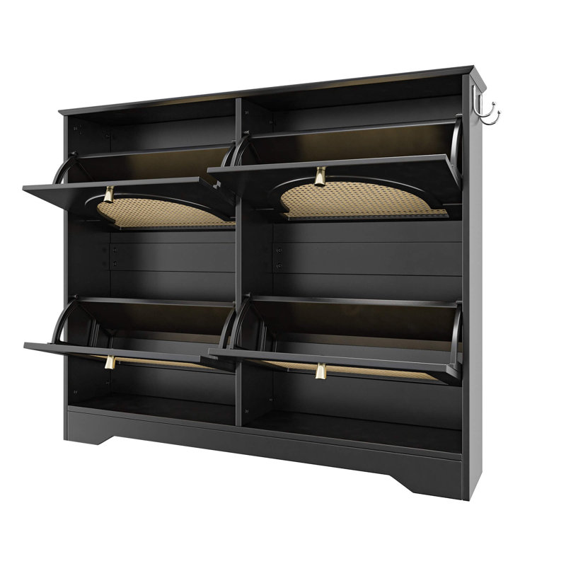Rangement pour chaussures Mid-Century, Noir