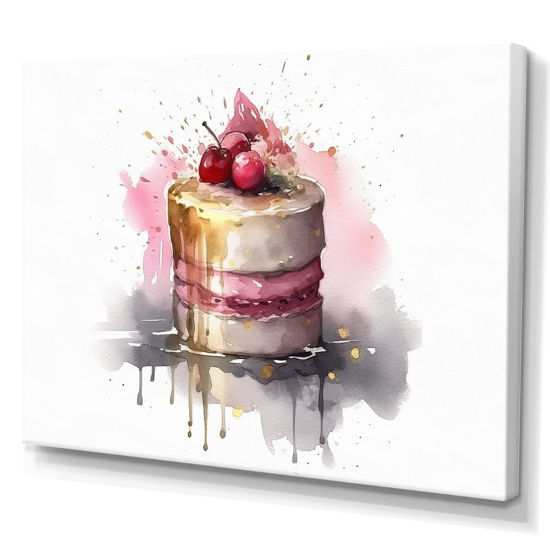 Tentation d'un gâteau délicieux II sur toile, H 12 po x l 20 po x P 1 po