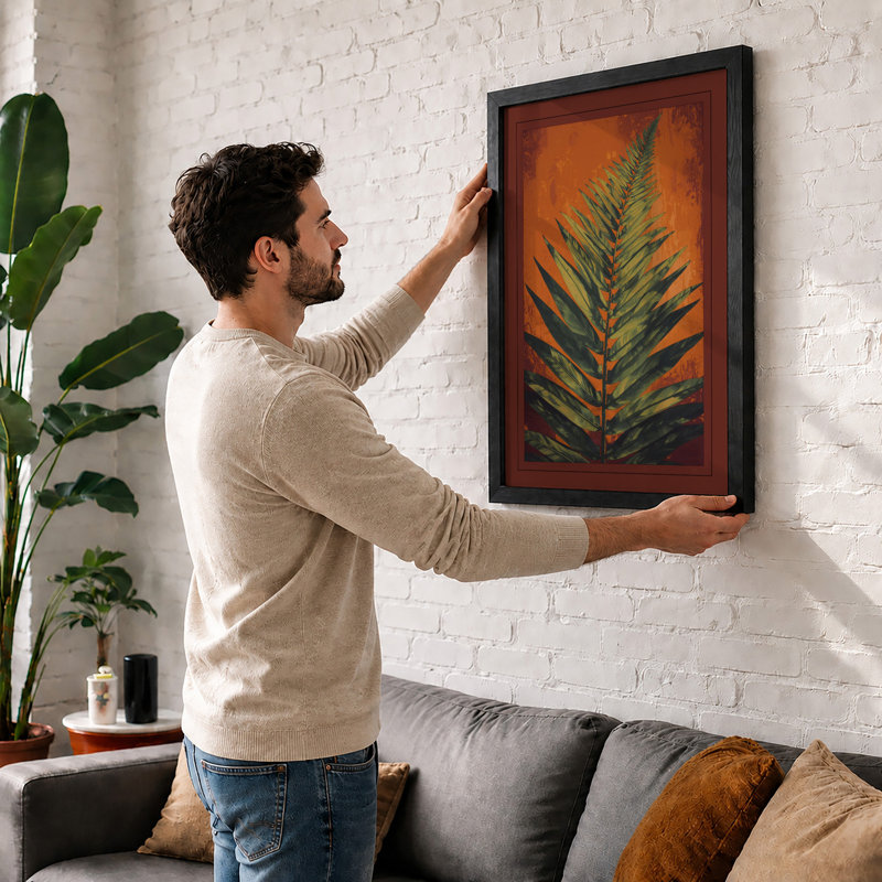 Fern Study Botanical - Print, A1 - 84.1 x 59.4 cm, Black