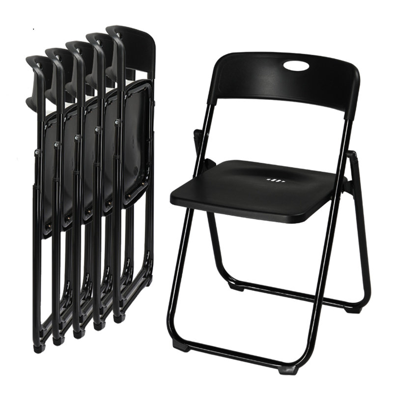 Plastic Folding Chairs, Black