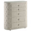 Commode de chambre tapissier à 5 tiroirs Giada Ivoire
