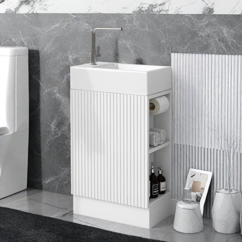 Ensemble de meuble-lavabo simple 18,6 po Keiler, Blanc
