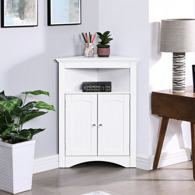 Armoire de rangement blanche pour le salon et la salle de bain, profondeur de 24 po, facile à entretenir, armoire 3 pièces, 12,2 po de largeur, 32,3 po de hauteur